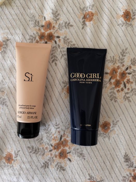 Cremes de corpo Carolina Herrera e Giorgio Armani