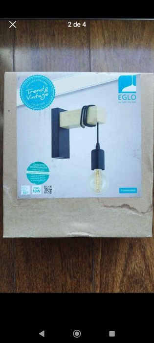 Lámpara de exterior o interior con bombillo incluído