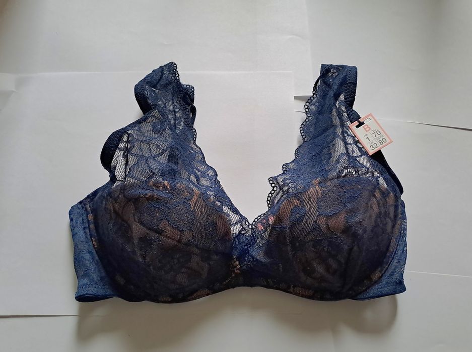 Nowy Biustonosz tezenis 70B Miami intimissimi push up granatowy sexy