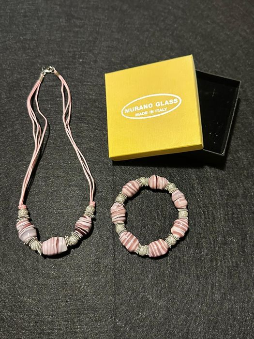 Conjunto Jóias de Vidro de Murano