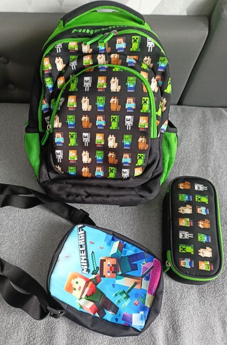 Plecak, piórnik i saszeta Minecraft
