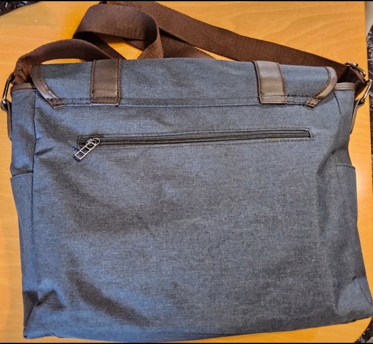 Bolsa de ombro azul Misako para homem