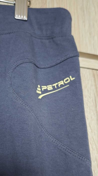 Petrol granatowe spodnie proste dresy nowe L/XL
