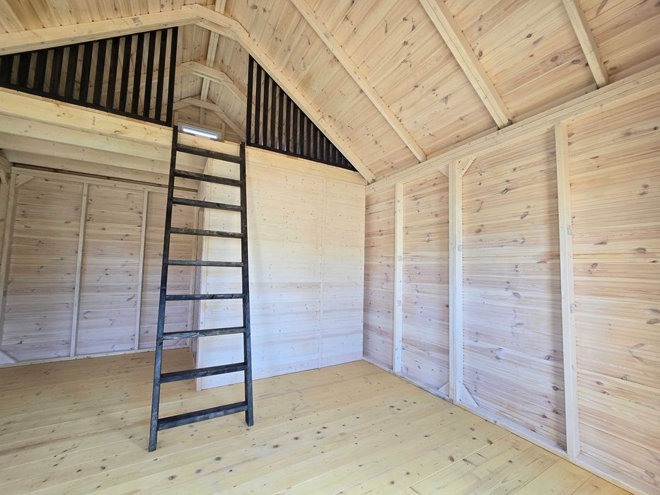 Domek drewniany typu STODOŁA 20m² – dostępne od ręki, szybki montaż!