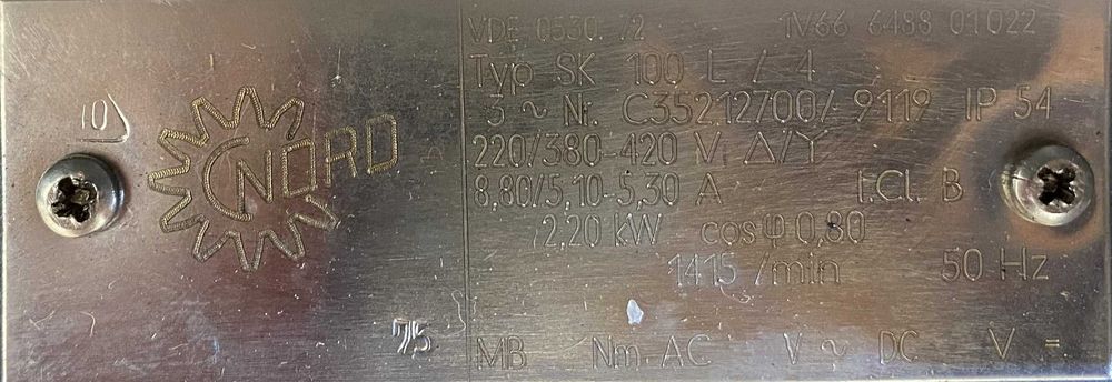 motoreduktor / przekładnia 2,2kW 96obr. NORD