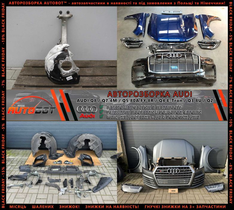 Поворотний кулак передній Audi Q7 4M Q8, Q5 80A FY Q4 Q3 Q2 Разборка