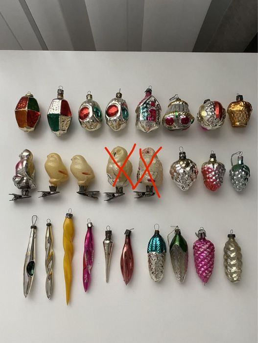 Елочные игрушки СССР, ёлочные игрушки на прищепке, картонаж