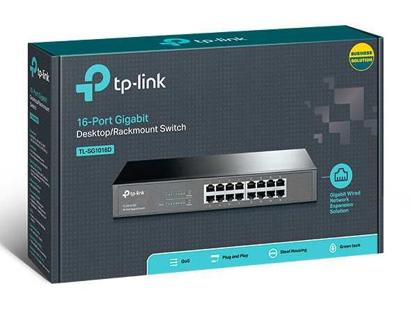 Switch TP-Link TL-SG1016D 16 Portas Gigabit – Como Novo