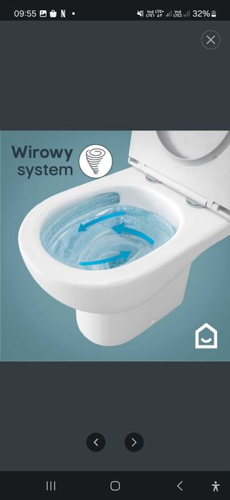 kompakt WC - nowy- system Wirowy, firma CERSANIT