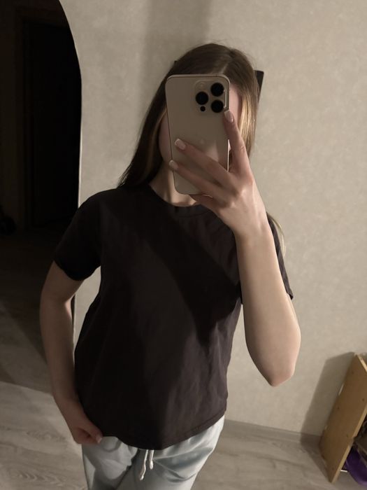 Футболка шоколадна бавовняна