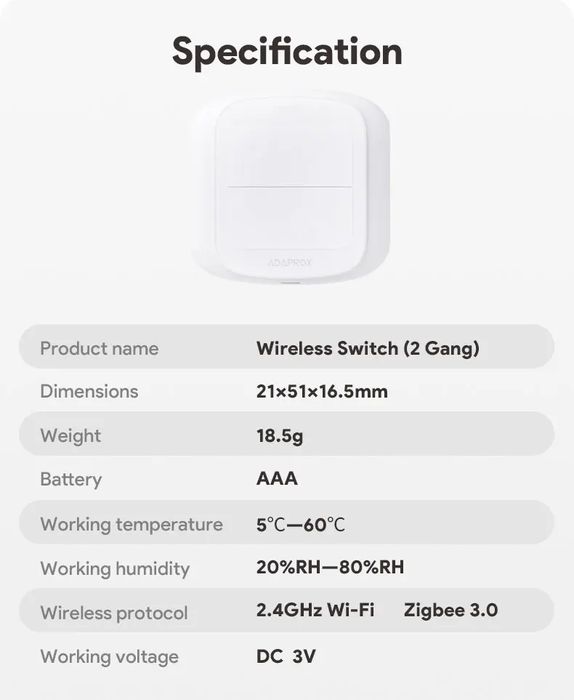 Умная Wi-Fi кнопка на 4 сценария