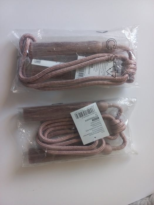 Sznur do zasłon róż komplet