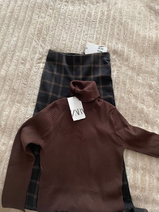 Леггинсы со стрелками стремя в клетку Zara 11-12 лет 152 см