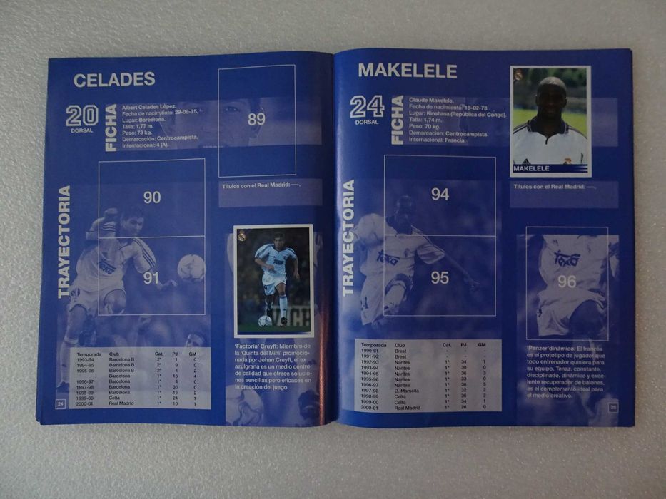 Caderneta de cromos de futebol Real Madrid - Panini (tem 61 cromos)