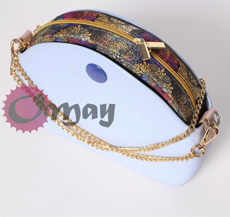 Granatowy organizer do OBAG MOON LIGHT Mandale ZŁOTO 2 kieszenie OMAY