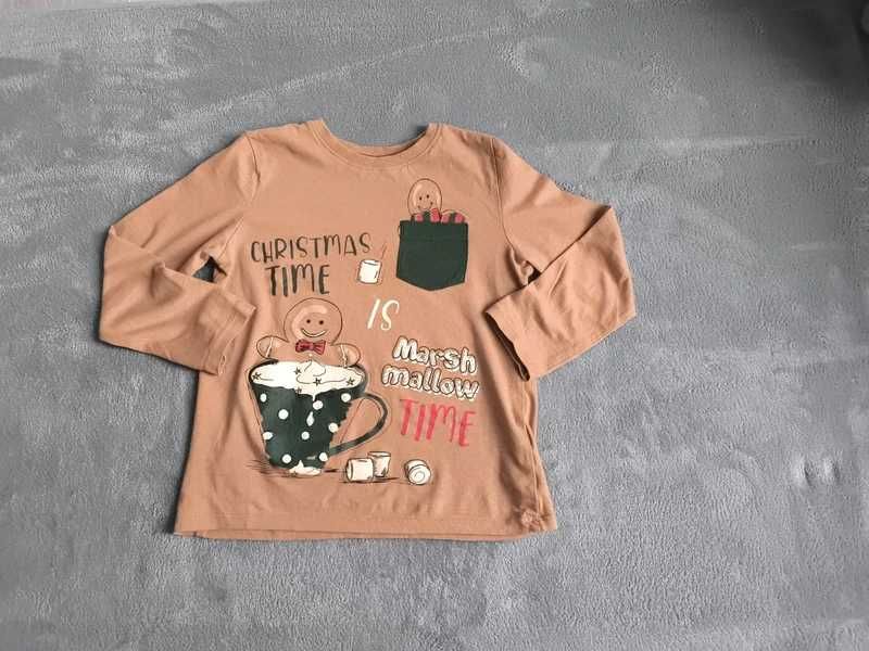 Bluzka chłopięca świąteczna długi rękaw r 122 Little Kids