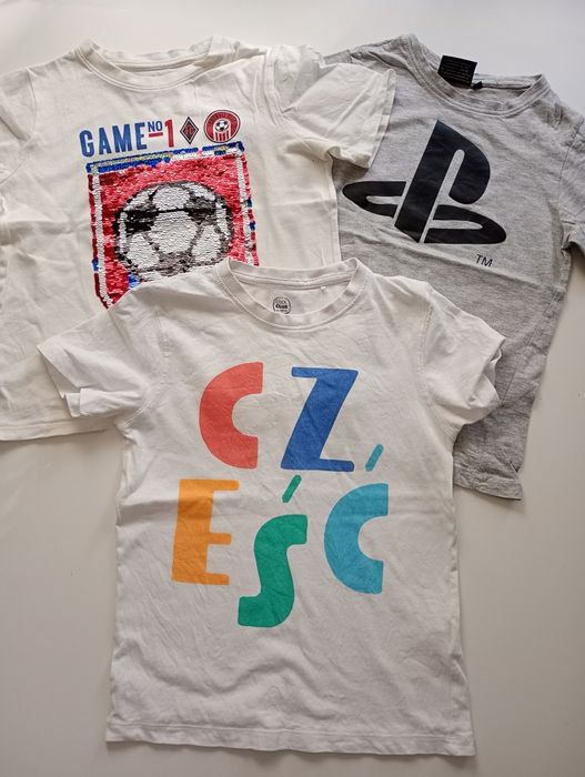 T-shirty z krótkim rękawem rozm. 122 zestaw