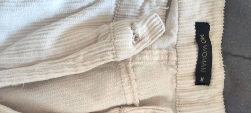 Calças bombazine brancas MO