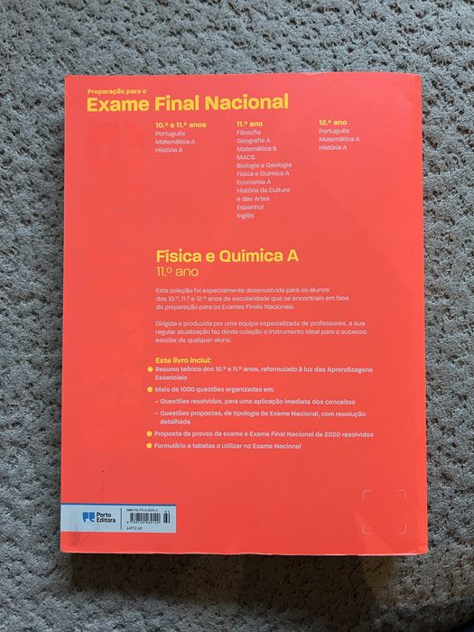 Livro de preparação para o exame nacional de Fisica e Quimica A 11°