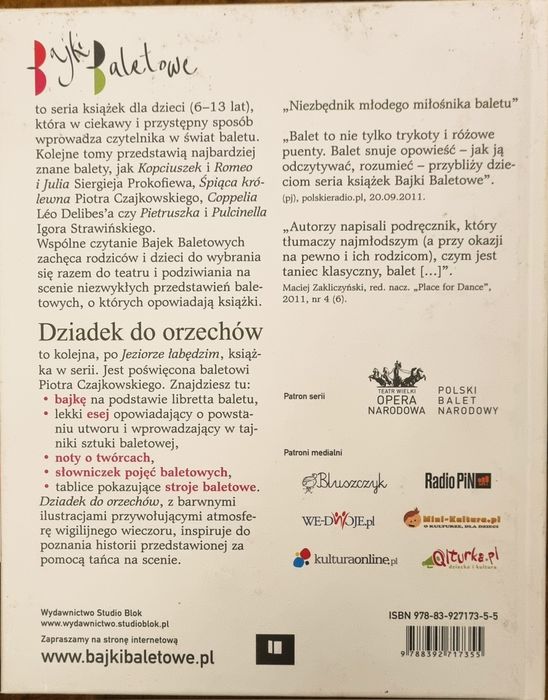 Jezioro Łabędzie i Dziadek do orzech z autografem Ewy Głowackiej
