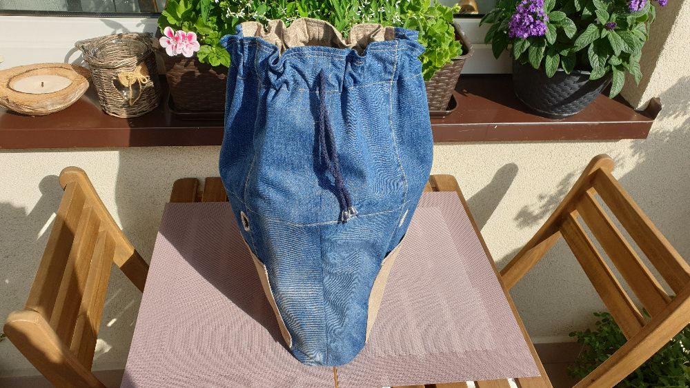 Organizer standard komin jeans patchwork boho do torby obag różne kol.