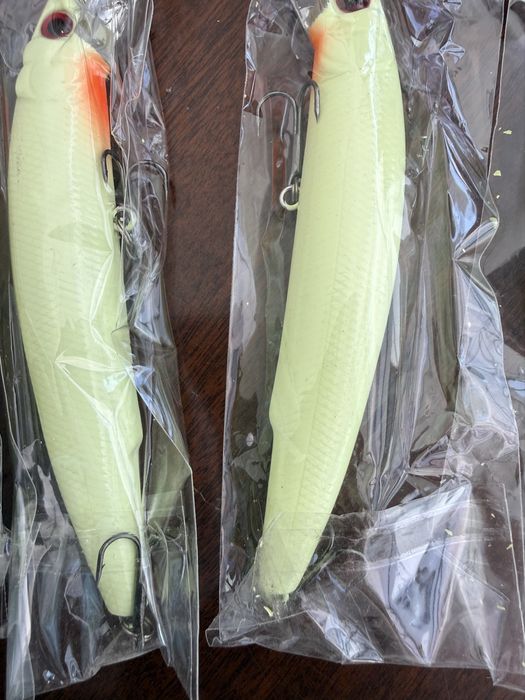 Minnows Amarelo/Verde 3D – Novos e Selados