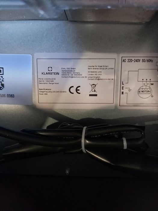 Вытяжка Klarstein Athena 60 (Германия)