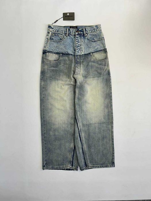 Джинси Balenciaga Cargo faded baggy opium archive синие джинсы M