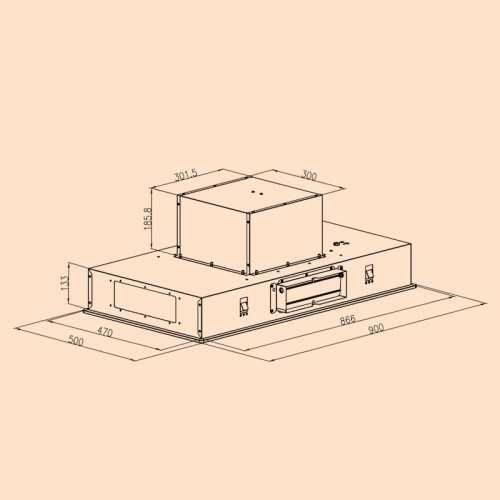 Витяжка кухонна стельова Klarstein Remy (10031996) 90 см