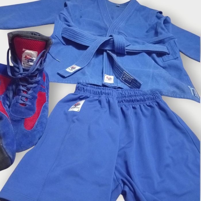 Самбовка, шорти, борцовки сині ліцензовані