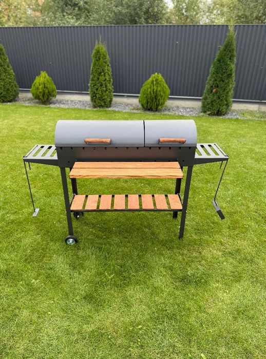 Мангал гриль барбекю метал 5 мм з решітеою для гриля та підставкою