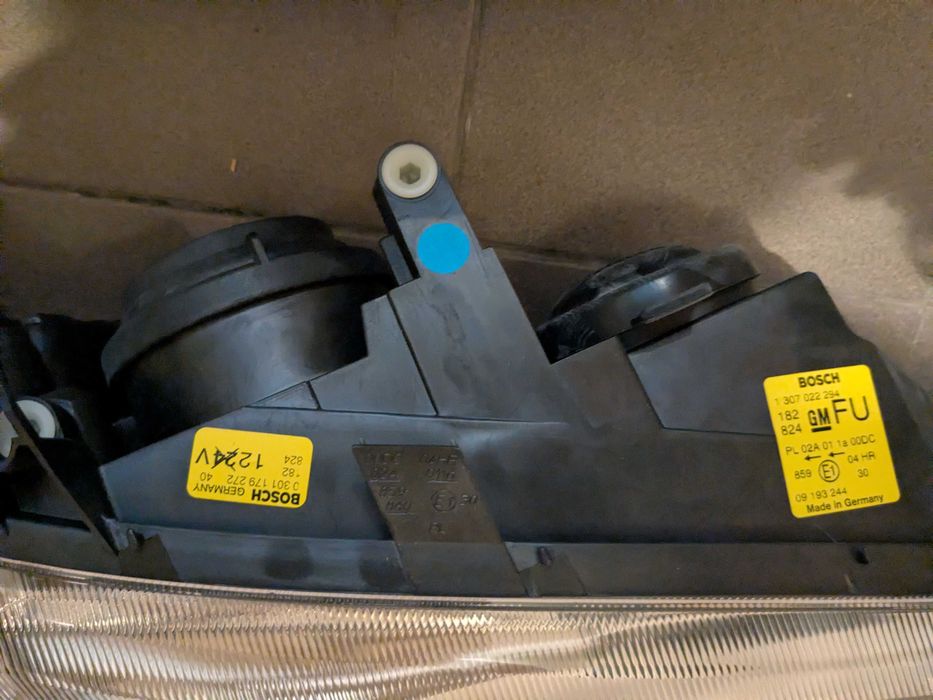 Conjunto de faróis frontais (optica) Opel Vectra B