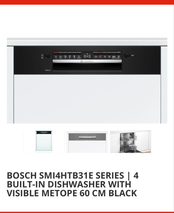 посудомийна машина BOSCH SMI4HTB31E SMI4HVS00E/49 Series 4