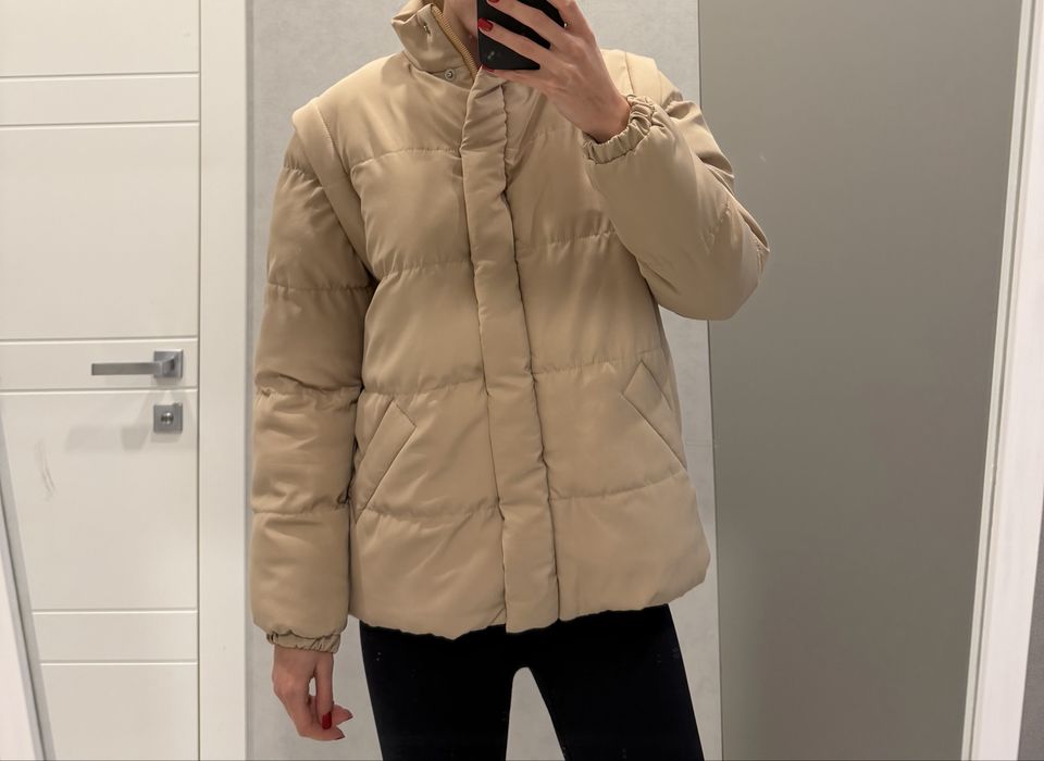 Куртка теплая бежевая украинский бренд Le.charmie