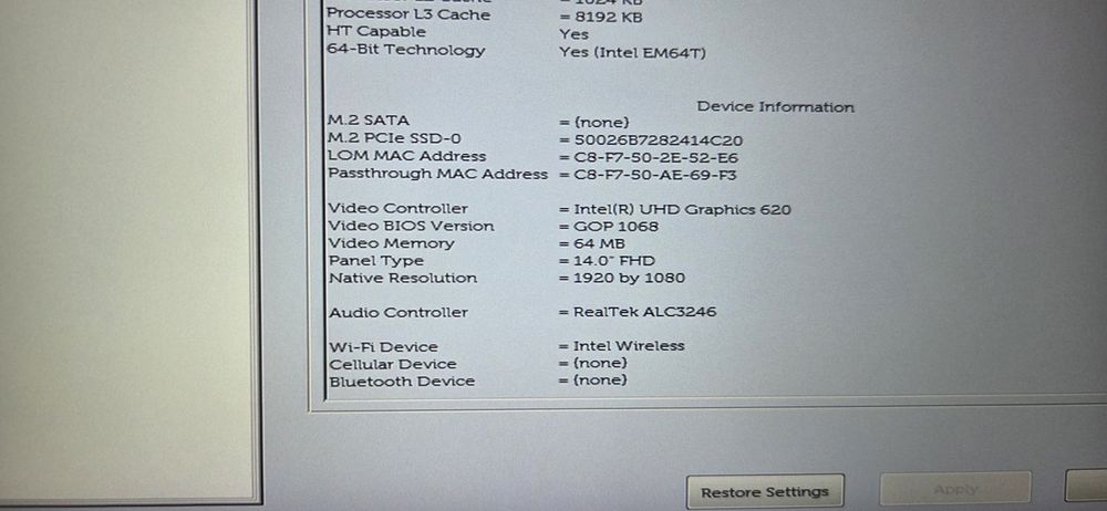 Portátil Dell Latitude 7490 14" i7