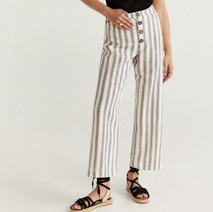 Літні брюки легкі кюлоти штани з льону