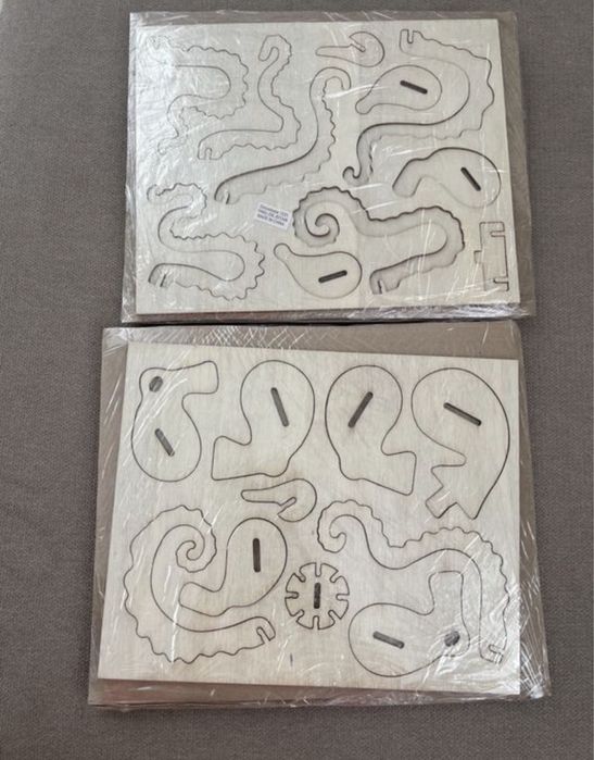 3D пазл Восьминіг, заміри на фото. Стан нового.