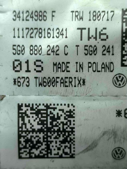Airbag Banco Direito VW GOLF VII