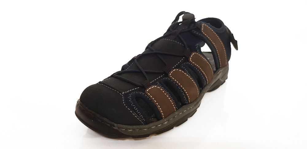 Sandały męskie Manitu skóra trekkingowe brown/navy r 40,41,44,45