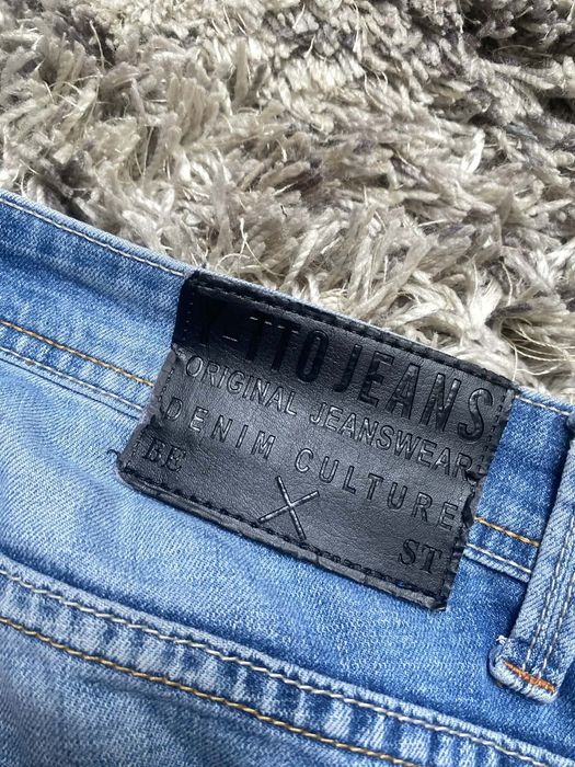 Spodnie Jeansowe Niebieskie Jasne Męskie Rozmiar 33