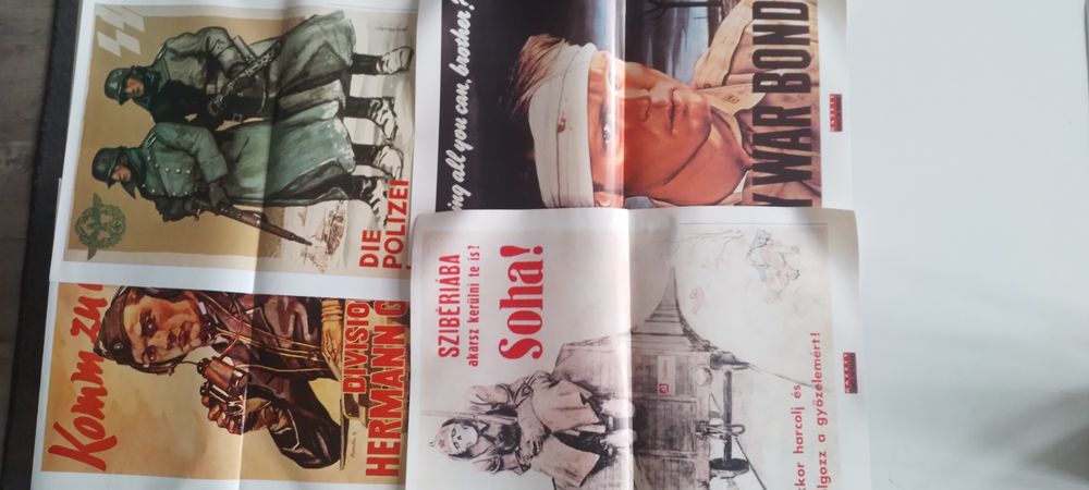 Plakaty Propagandowe z Gazet wojennych zestaw ponad 40 sztuk