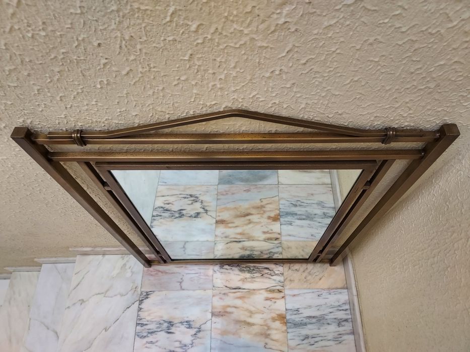 Espelho Moldura Ferro Dourado