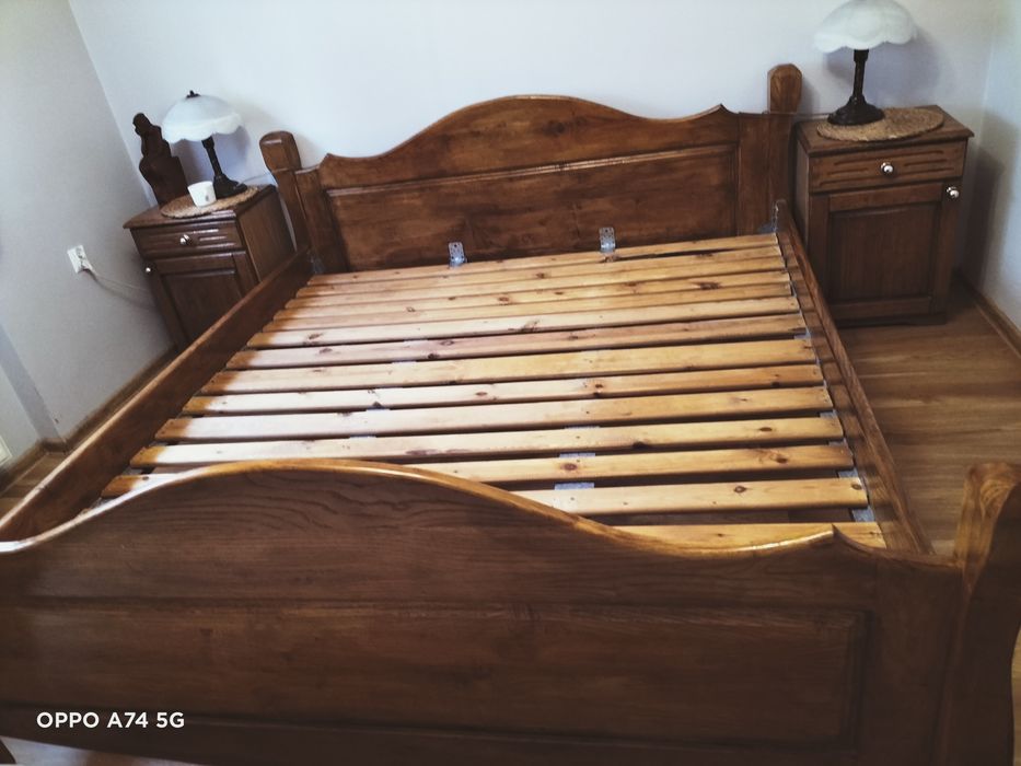 Sprzedam łóżko dębowe robione na zamówienie