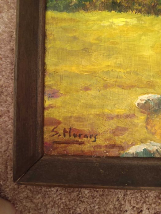 Quadro Paisagem de S Moraes (emoldurado a 14 janeiro 1985)