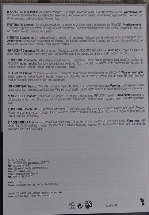 Kępki, sztuczne rzęsy Revlon