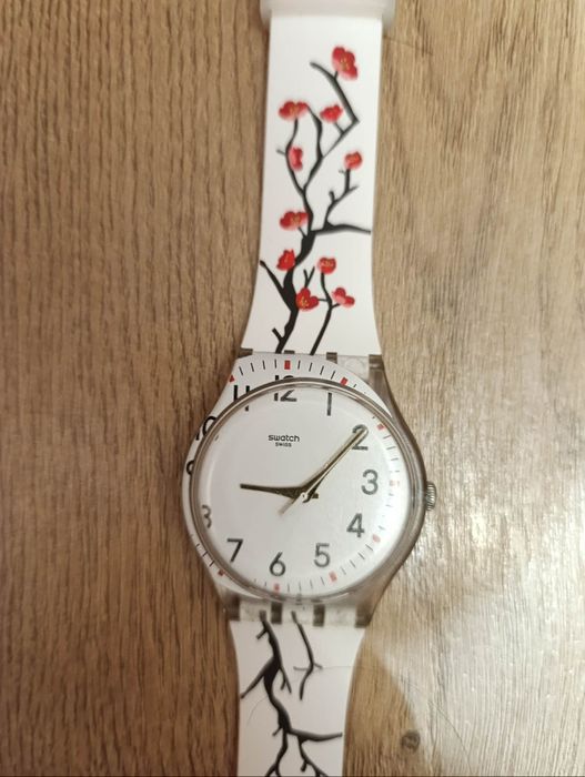лімітований наручний жіночий годинник Swatch New Gent "Time to Spring"