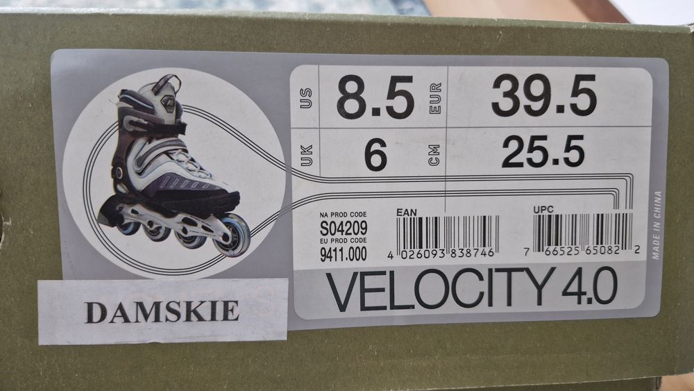 Rolki damskie K2 Velocity 4.0, r. 39,5
