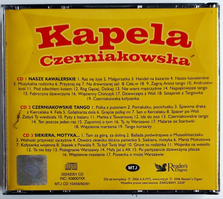 Kapela Czerniakowska 3CD Box 2006r