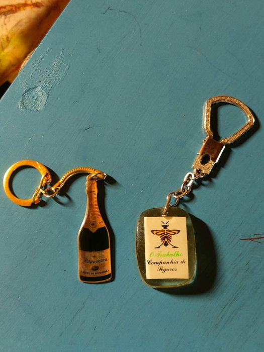 2 Vintage Keychains: Raposeira & Bee