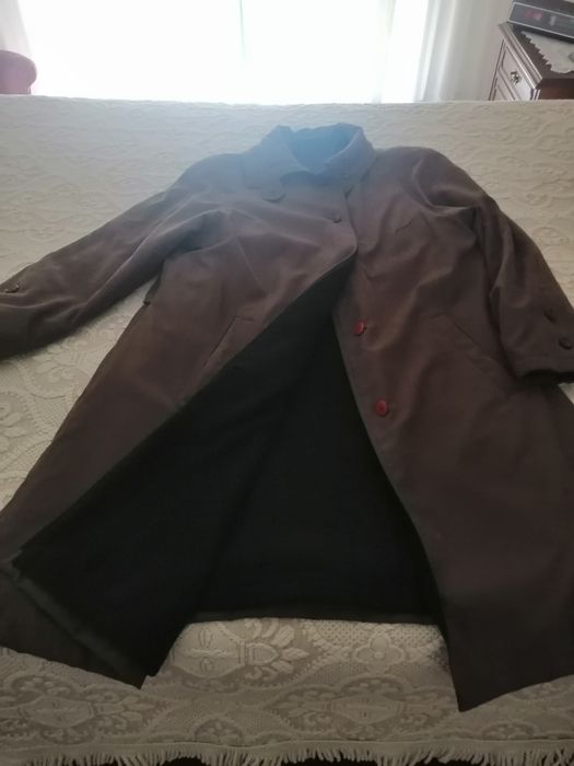 Gabardine castanha XL + casaco de nobuco com pêlo xl
